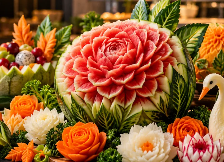 Decorative food carving photograph
