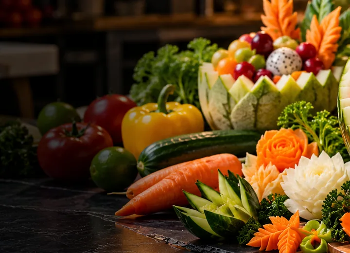 Decorative food carving photograph